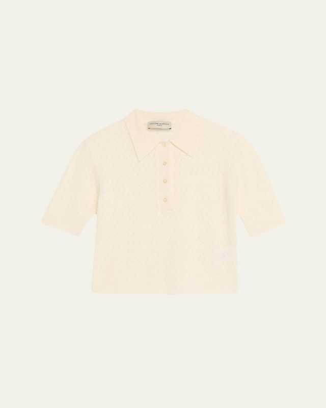 Naya Lace Alpaca Wool Polo Shirt